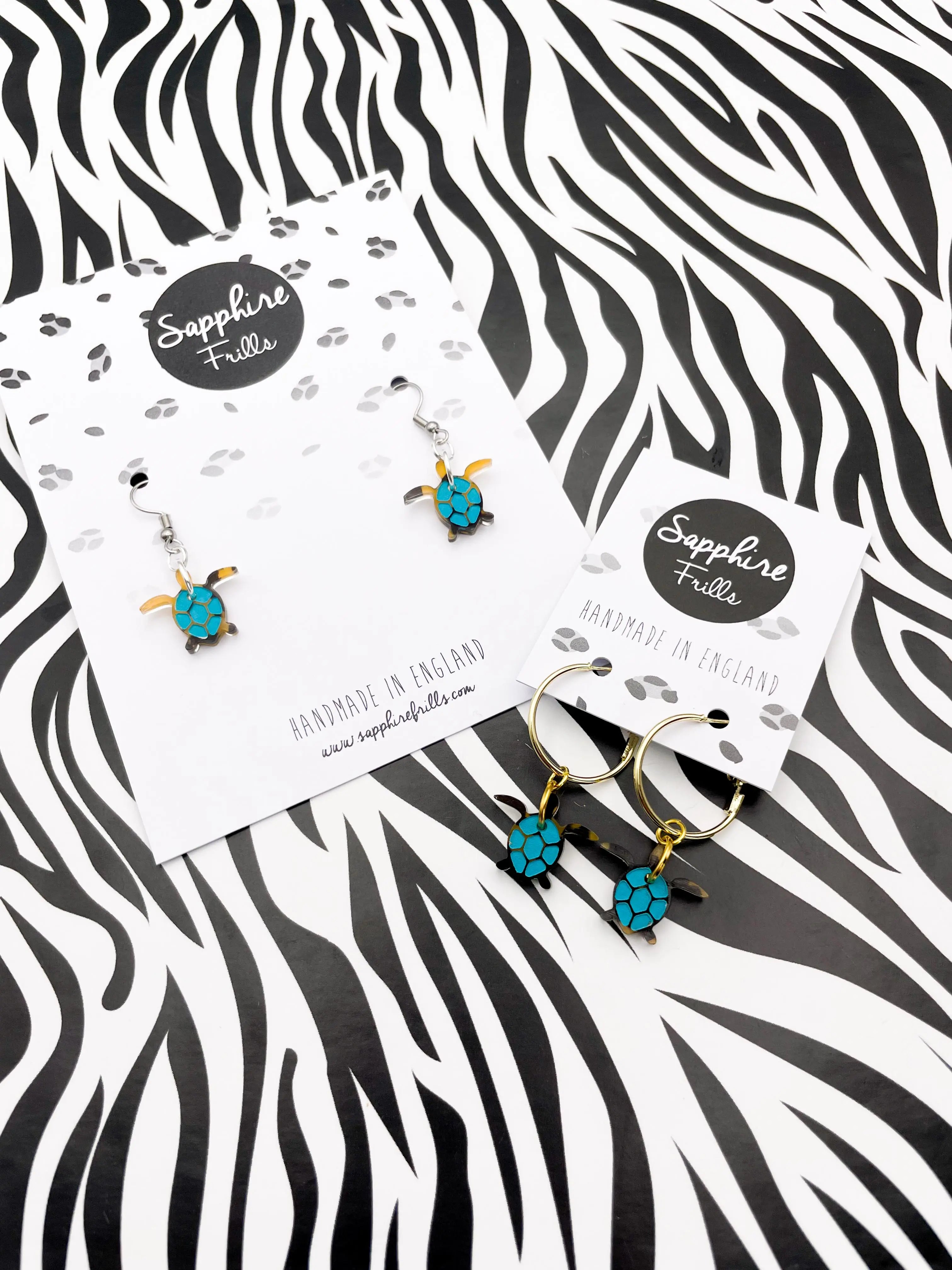 Turtle clearance print earrings